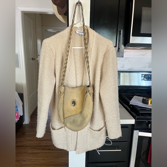 Vintage Adele Joyce Knit Sweater M Grannycore Cottage Cream Ivory Long Fit - Picture 4 of 12